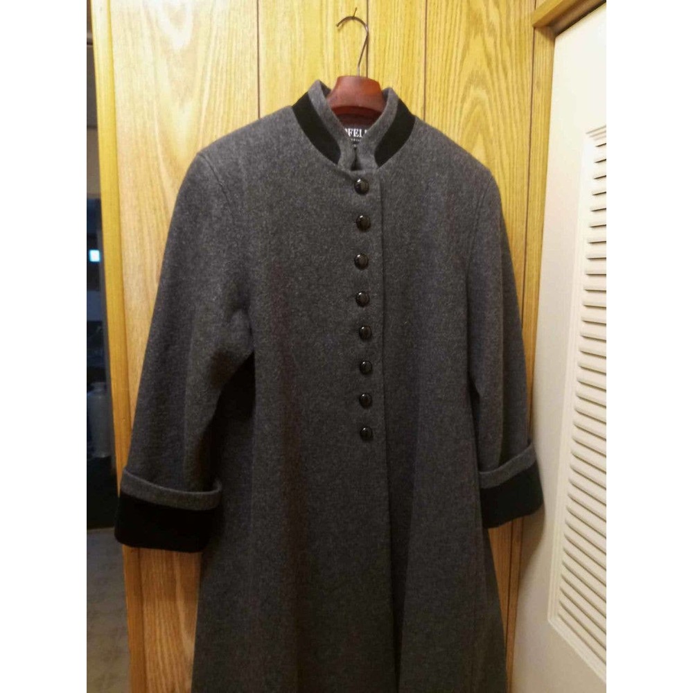 Vintage Women's JOFELD de Ball Velvet 8 Button Peacoat - Size L